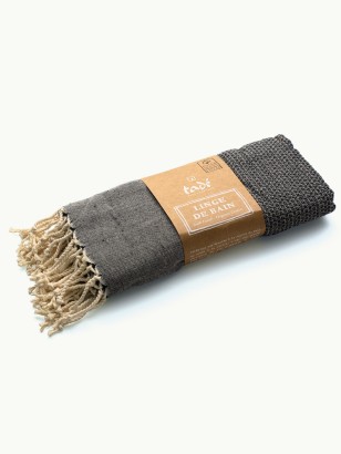 HAMMAM BLACK TOWEL · Organic Cotton