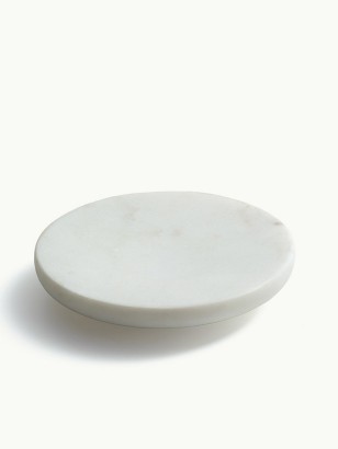 PORTE SAVON ROND · Marbre blanc