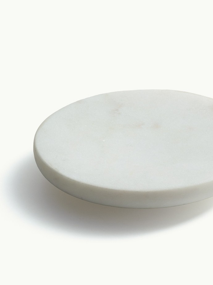 PORTE SAVON ROND · Marbre blanc